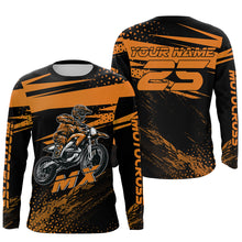 Load image into Gallery viewer, Orange Motocross Racing Jersey Upf30+ Dirt Bike Shirt Motorcycle Off-Road MX Jersey XM290