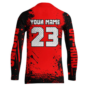 Red Motocross Jersey Custom Dirt Bike Shirt Upf30+ Kid Men Women Off-road Racing Shirt XM309