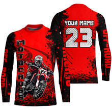 Load image into Gallery viewer, Red Motocross Jersey Custom Dirt Bike Shirt Upf30+ Kid Men Women Off-road Racing Shirt XM309