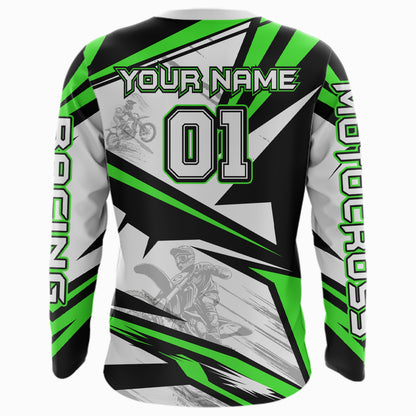 Green Dirt Bike Racing Jersey Upf30+ Motocross Shirt Men Kid Women Off-Road Jersey XM279