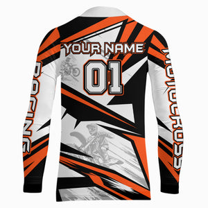 Orange Dirt Bike Racing Jersey Upf30+ Motocross Shirt Men Kid Women Off-Road Jersey XM279