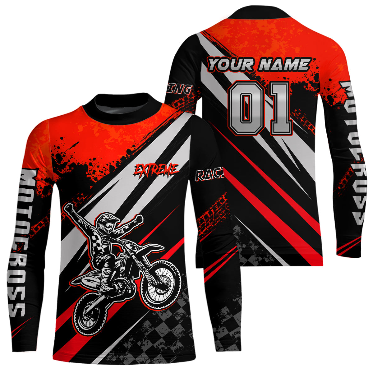 Dirt Bike MX Racing Jersey Red Upf30+ Motocross Shirt Women Kid Off-Road Shirt XM280