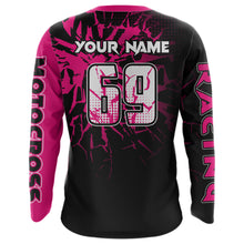 Load image into Gallery viewer, Pink Motocross Shirt Dirt Bike Jersey Women Kid Men Upf30+ Custom Jersey Off-Road XM283