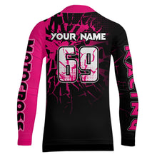 Load image into Gallery viewer, Pink Motocross Shirt Dirt Bike Jersey Women Kid Men Upf30+ Custom Jersey Off-Road XM283