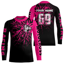 Load image into Gallery viewer, Pink Motocross Shirt Dirt Bike Jersey Women Kid Men Upf30+ Custom Jersey Off-Road XM283