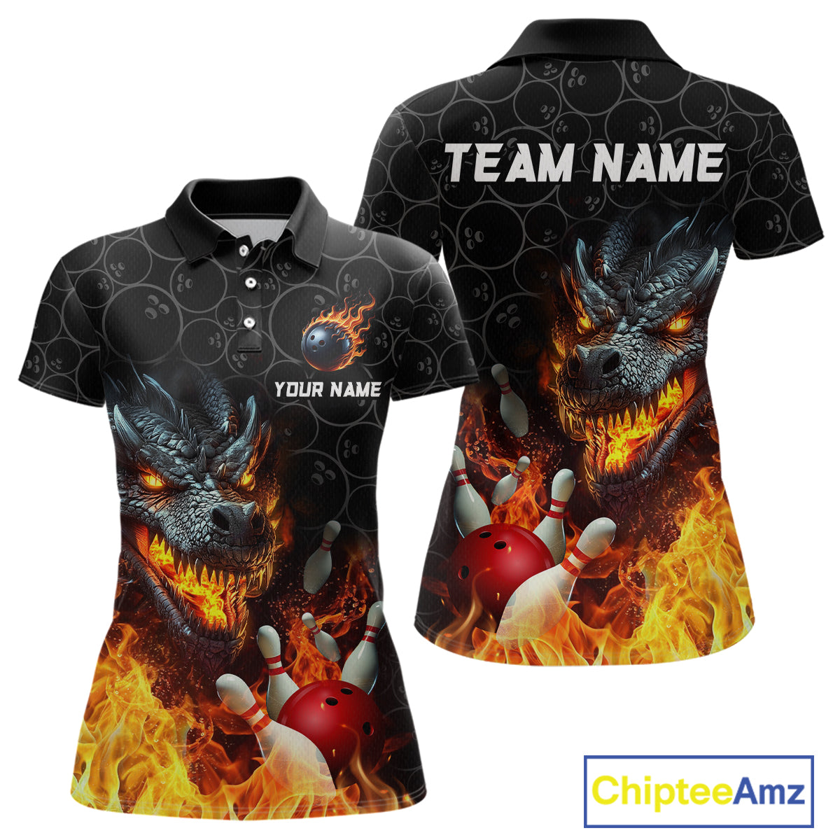 Custom Dragon Flaming Bowling Shirt for Men and Women Dragon Bowling Jersey Team MBL96