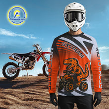 Load image into Gallery viewer, Dinosaur ATV Motocross Racing Jersey ATV Riding Shirt Orange Quad Jersey for Adult Kid MX126