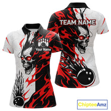 Load image into Gallery viewer, Custom Skull Bowling Shirts for Men Women Team Bowling Polo &amp; Quarter Zip Shirts MBL148