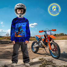 Load image into Gallery viewer, Lightning Motocross Jersey Blue Dirt Bike Shirt Men Kid Women Youth Off Road Shirt XM384