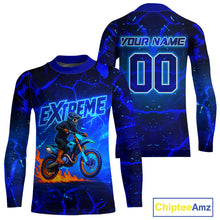 Load image into Gallery viewer, Lightning Motocross Jersey Blue Dirt Bike Shirt Men Kid Women Youth Off Road Shirt XM384
