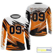 Load image into Gallery viewer, Black and Orange Motocross Jersey Custom Dirt Bike Jersey Men Kid Women Riding Jersey XM362