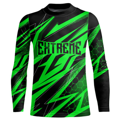 Motocross Jersey Kid Men Women Upf30+ Green Racing Dirt Bike Shirt Off-Road Motorcycle XM286