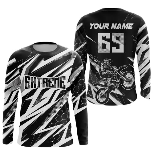 Motocross Jersey Kid Men Women Upf30+ White Racing Dirt Bike Shirt Off-Road Motorcycle XM286