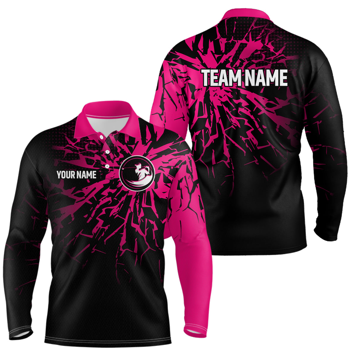 Pink Golf Polo Shirt Custom Golf Shirts for Men and Women Team Golf Apparel MMG58