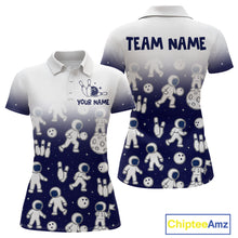 Load image into Gallery viewer, Astronaut Bowling Shirts for Men Women Team Bowling Polo &amp; Quarter Zip Shirts MBL153
