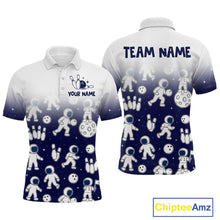 Load image into Gallery viewer, Astronaut Bowling Shirts for Men Women Team Bowling Polo &amp; Quarter Zip Shirts MBL153