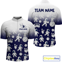 Load image into Gallery viewer, Astronaut Bowling Shirts for Men Women Team Bowling Polo &amp; Quarter Zip Shirts MBL153