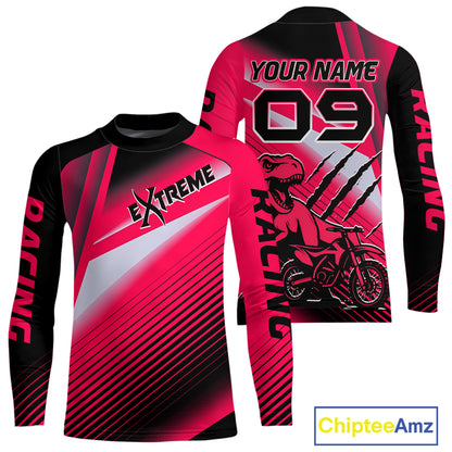 Pink Motocross Racing Jersey Custom Dirt Bike Jersey Men Kid Women Off Road Jersey XM366