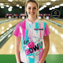 Load image into Gallery viewer, Vintage Pink Bowling Shirts for Women Men Custom Team Bowling Jerseys for Bowlers MBL115