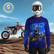 Load image into Gallery viewer, Lightning Blue ATV Motocross Racing Jersey for Adult Kid ATV Riding Shirt Quad Jersey MX128