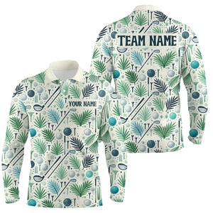 Palm Leaves Golf Polo Shirt Custom Golf Shirts for Men and Women Team Golf Apparel MMG55