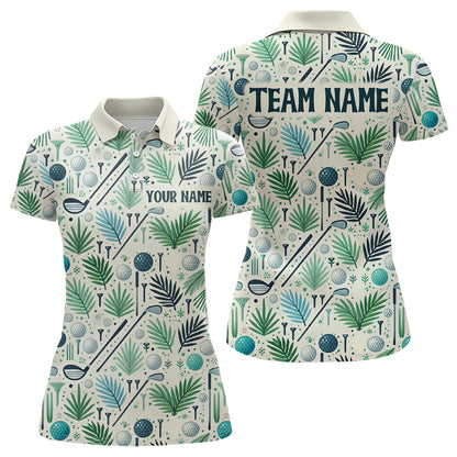 Palm Leaves Golf Polo Shirt Custom Golf Shirts for Men and Women Team Golf Apparel MMG55