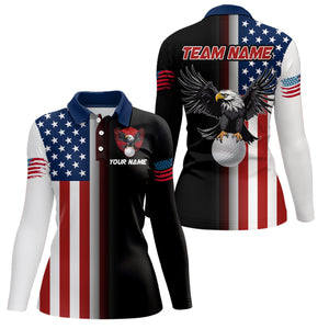 Custom American Flag Golf Polo Shirt Patriotic Golf Shirts For Men Women Golf Polo MMG03