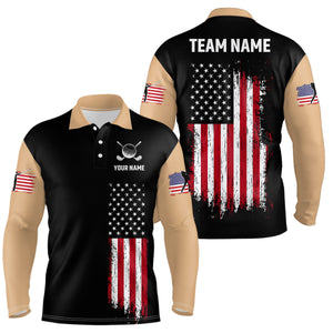 Custom American Flag Golf Polo Shirt Patriotic Golf Polo Shirts For Men Women MMG06