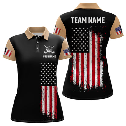 Custom American Flag Golf Polo Shirt Patriotic Golf Polo Shirts For Men Women MMG06