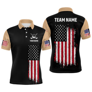 Custom American Flag Golf Polo Shirt Patriotic Golf Polo Shirts For Men Women MMG06