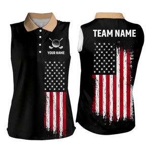 Custom American Flag Golf Polo Shirt Patriotic Golf Polo Shirts For Men Women MMG06