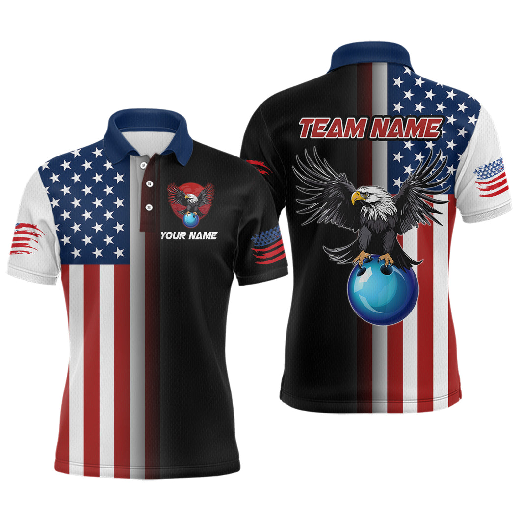 Eagle Bowling Shirt Custom American Bowling Shirts Women Men Patriotic Bowling Shirt MBL05