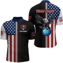 Load image into Gallery viewer, Eagle Bowling Shirt Custom American Bowling Shirts Women Men Patriotic Bowling Shirt MBL05