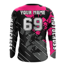 Load image into Gallery viewer, Motocross Racing Jersey Pink Upf30+ Motorcycle Dirt Bike Jersey Off-Road Shirt Men Kid Women XM298