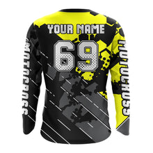 Load image into Gallery viewer, Motocross Racing Jersey Yellow Upf30+ Motorcycle Dirt Bike Jersey Off-Road Shirt Men Kid Women XM298