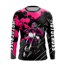 Load image into Gallery viewer, Motocross Racing Jersey Pink Upf30+ Motorcycle Dirt Bike Jersey Off-Road Shirt Men Kid Women XM298