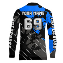Load image into Gallery viewer, Motocross Racing Jersey Blue Upf30+ Motorcycle Dirt Bike Jersey Off-Road Shirt Men Kid Women XM298