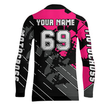 Load image into Gallery viewer, Motocross Racing Jersey Pink Upf30+ Motorcycle Dirt Bike Jersey Off-Road Shirt Men Kid Women XM298