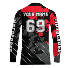 Load image into Gallery viewer, Motocross Racing Jersey Red Upf30+ Motorcycle Dirt Bike Jersey Off-Road Shirt Men Kid Women XM298