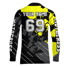 Load image into Gallery viewer, Motocross Racing Jersey Yellow Upf30+ Motorcycle Dirt Bike Jersey Off-Road Shirt Men Kid Women XM298