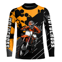 Load image into Gallery viewer, Motocross Racing Jersey Orange Upf30+ Motorcycle Dirt Bike Jersey Off-Road Shirt Men Kid Women XM298