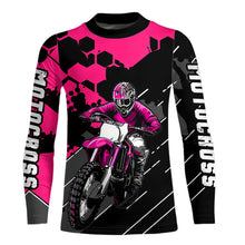 Load image into Gallery viewer, Motocross Racing Jersey Pink Upf30+ Motorcycle Dirt Bike Jersey Off-Road Shirt Men Kid Women XM298