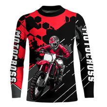 Load image into Gallery viewer, Motocross Racing Jersey Red Upf30+ Motorcycle Dirt Bike Jersey Off-Road Shirt Men Kid Women XM298