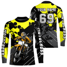 Load image into Gallery viewer, Motocross Racing Jersey Yellow Upf30+ Motorcycle Dirt Bike Jersey Off-Road Shirt Men Kid Women XM298