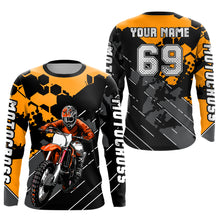 Load image into Gallery viewer, Motocross Racing Jersey Orange Upf30+ Motorcycle Dirt Bike Jersey Off-Road Shirt Men Kid Women XM298