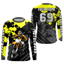 Load image into Gallery viewer, Motocross Racing Jersey Yellow Upf30+ Motorcycle Dirt Bike Jersey Off-Road Shirt Men Kid Women XM298