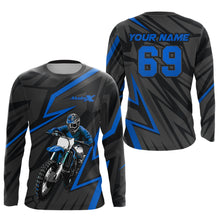 Load image into Gallery viewer, Custom Motocross Racing Jersey Blue Dirt Bike Shirt Kid Men Women Off-road Shirt XM305