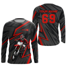 Load image into Gallery viewer, Custom Motocross Racing Jersey Red Dirt Bike Shirt Kid Men Women Off-road Shirt XM305