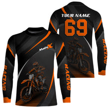 Load image into Gallery viewer, Motocross Racing Jersey Orange Dirt Bike Shirt Off-road Riding Jersey Kid Men Women XM306