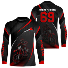 Load image into Gallery viewer, Motocross Racing Jersey Red Dirt Bike Shirt Off-road Riding Jersey Kid Men Women XM306